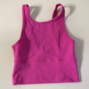 lululemon athletica Pink Ribbed Tank Top
